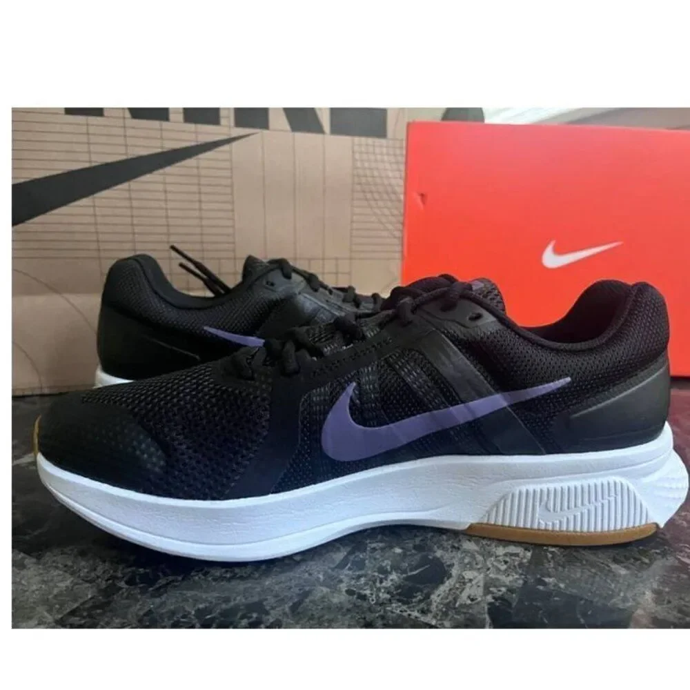 Nike‎ Run Swift 2 Running Shoes Men's Athletic Mono Mesh Black Purple Size 10.5